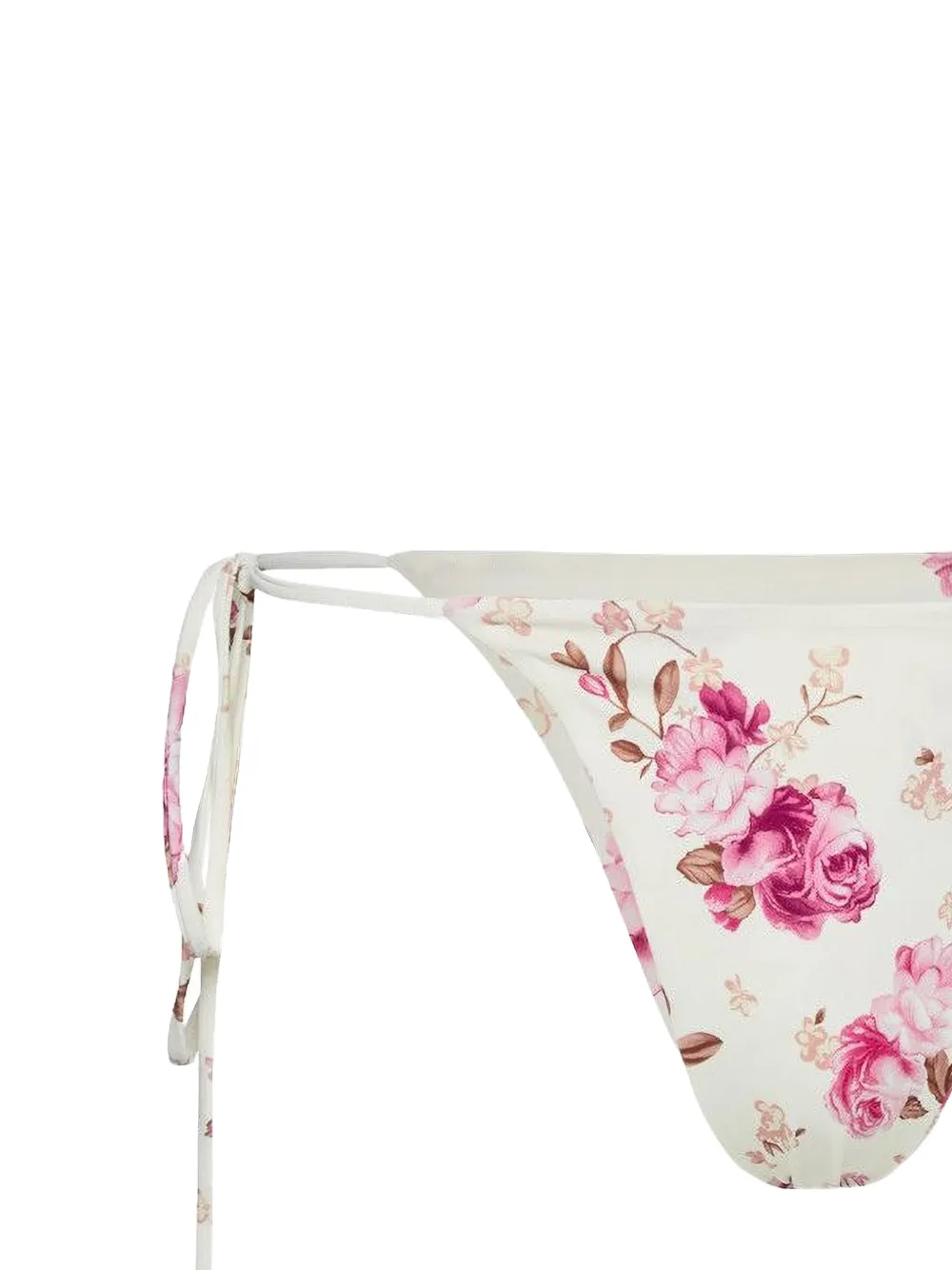 Magda Butrym Bikinislip met zijstrik en bloemenprint Beige