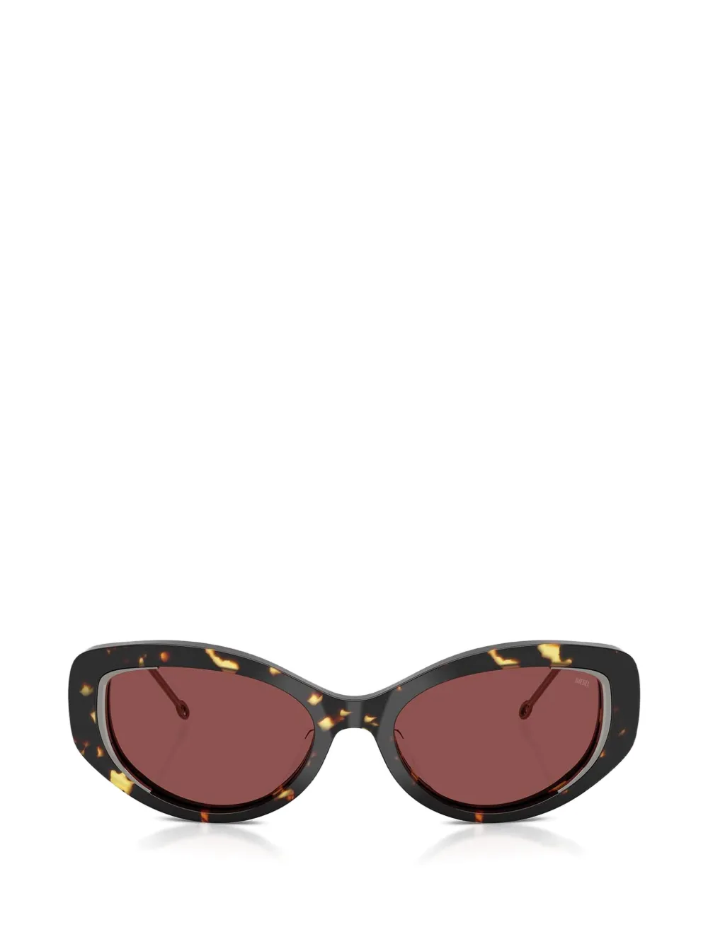 Diesel tortoiseshell-effect cat-eye sunglasses - Marrone