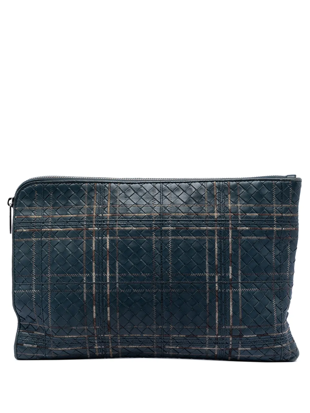 Bottega Veneta Pre-Owned 2012-2025 Nappa Intrecciato Metropolis Document Case clutch bag - Blu