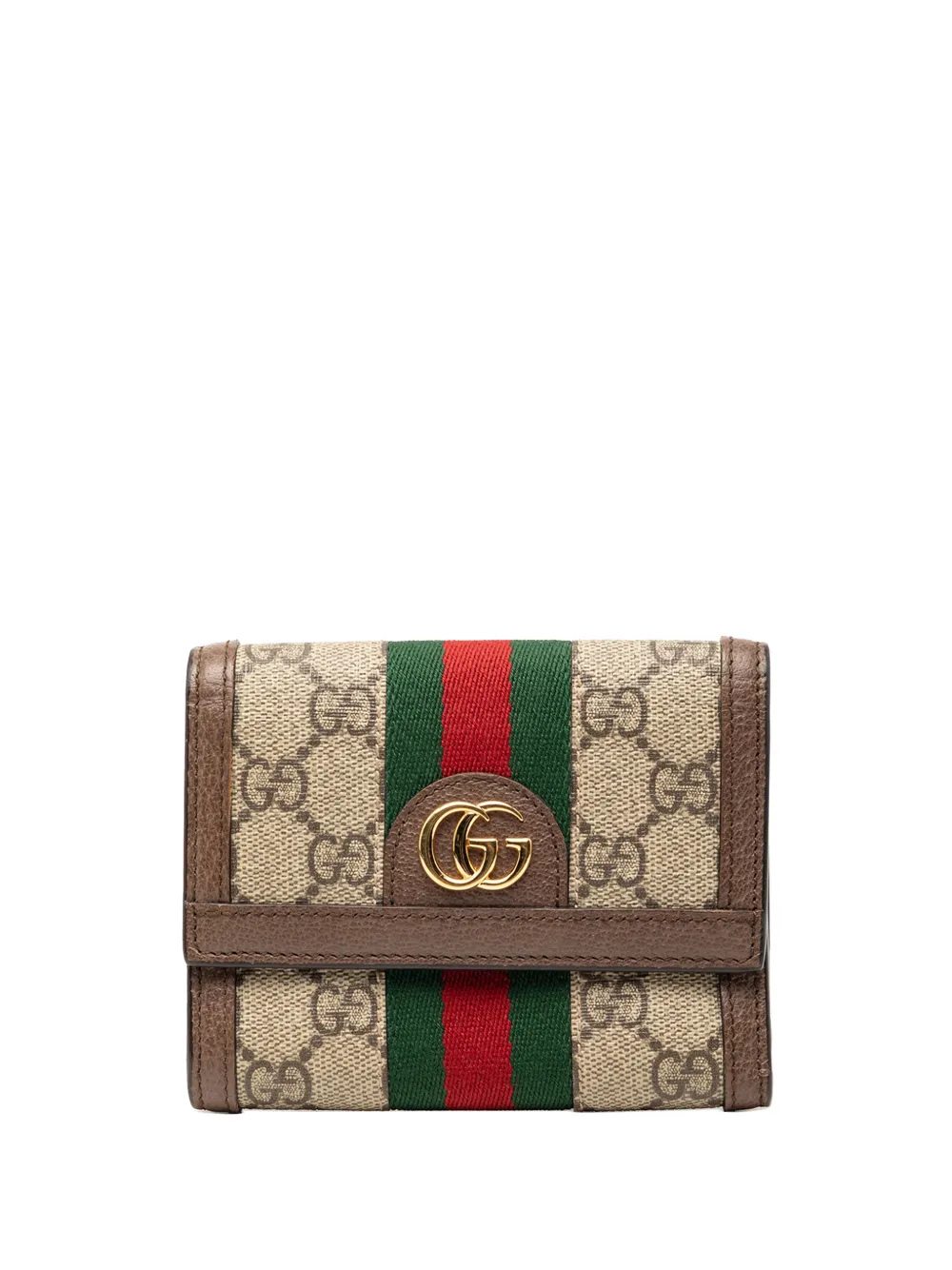 Gucci Pre-Owned 2016-2026 GG Supreme Web Ophidia Trifold Wallet small wallets - Toni neutri