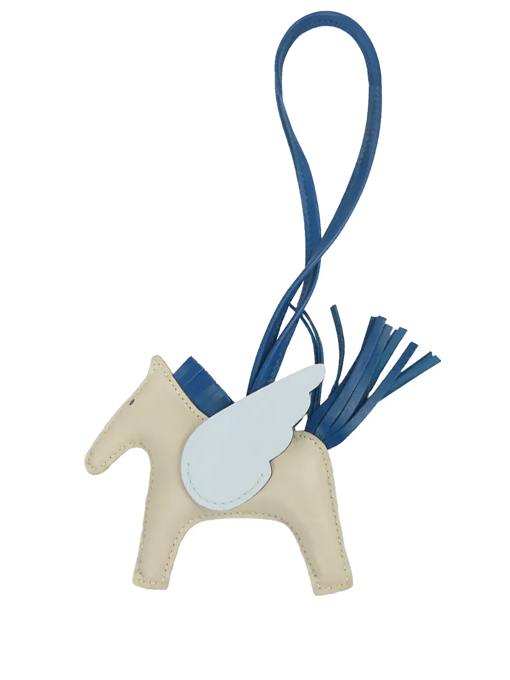 Hermès Pre-Owned 2024 Milo Lambskin GriGri Rodeo Pegasus Bag Charm key chain - Brown