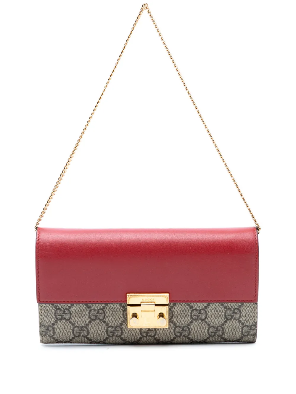 Gucci Pre-Owned 2000-2015 GG Supreme Padlock Wallet On Chain shoulder bag - Toni neutri