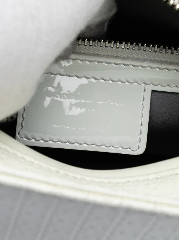 Christian Dior Pre-Owned 2017 Medium Patent Microcannage Lady Dior
