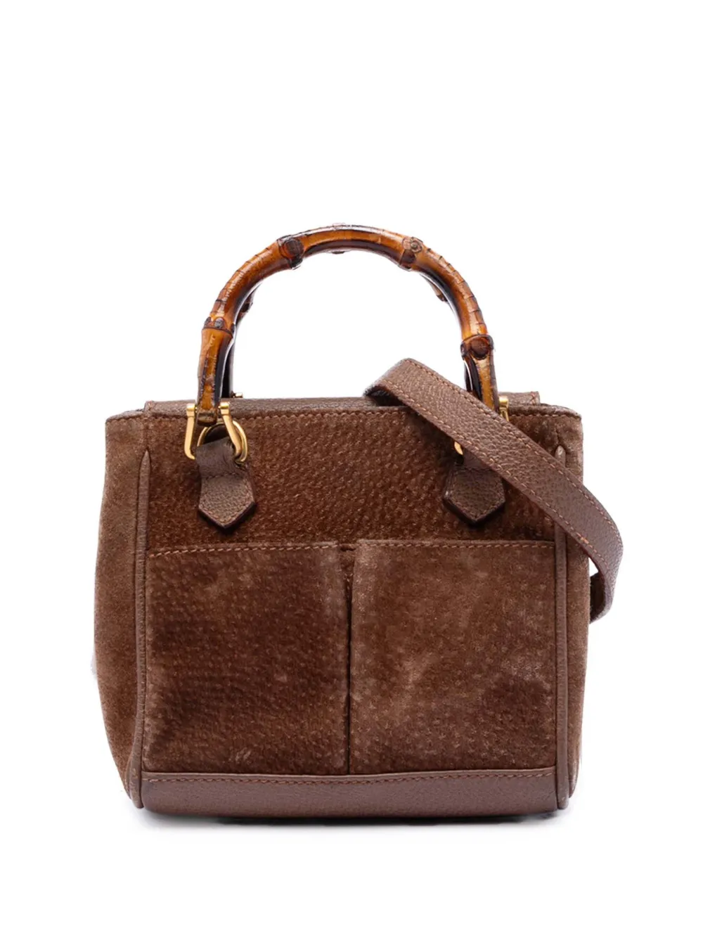 Gucci Pre-Owned 20th Century Mini Suede Bamboo satchel - Marrone