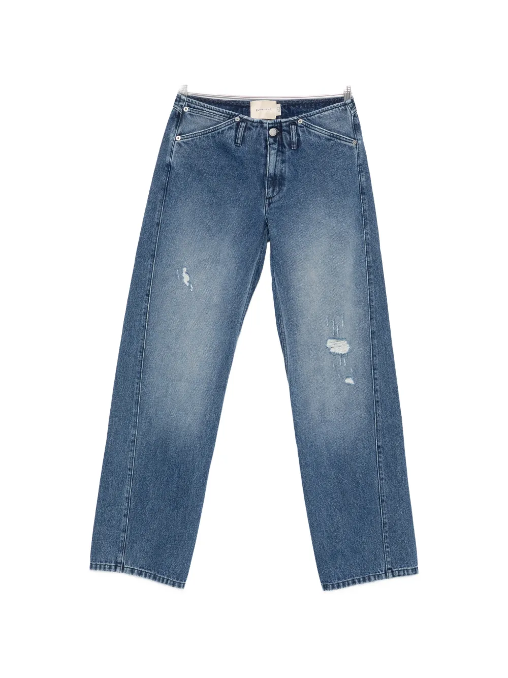 Paloma Wool Lonati distressed-detail wide-leg jeans - Blu