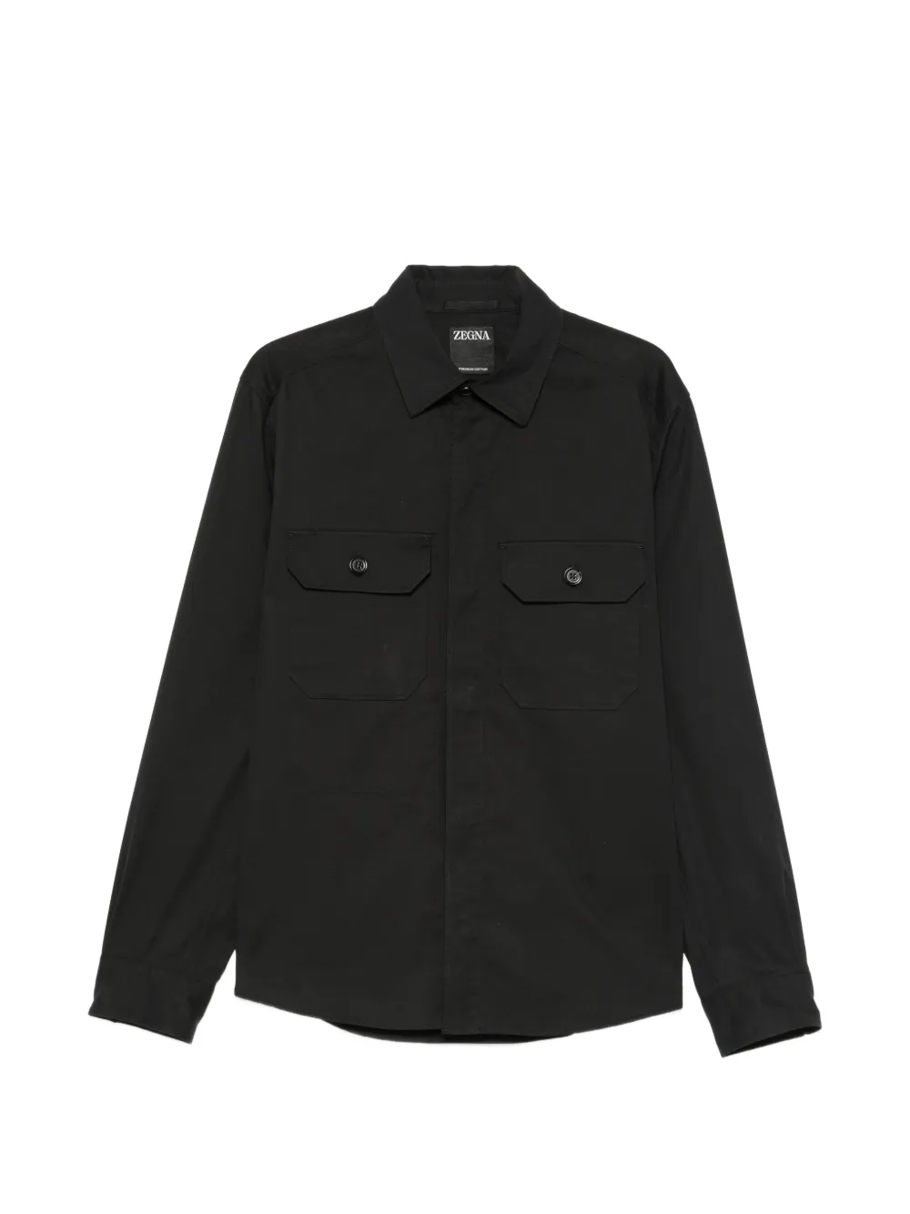 Zegna flap-pocket overshirt - Schwarz
