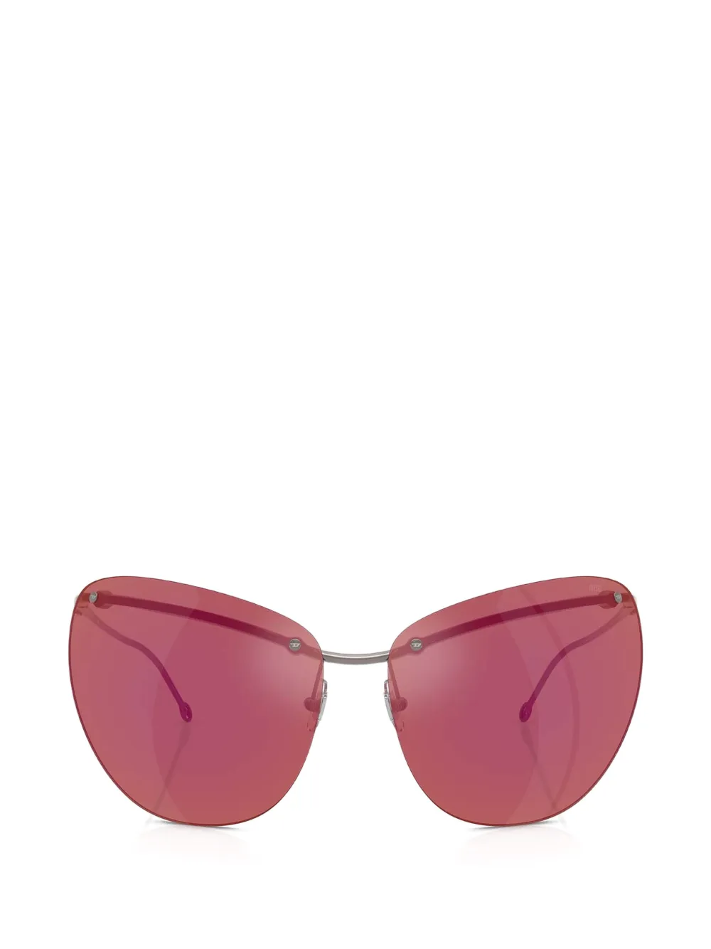 Diesel Occhiali da sole cat-eye con montatura a giorno - Rosa