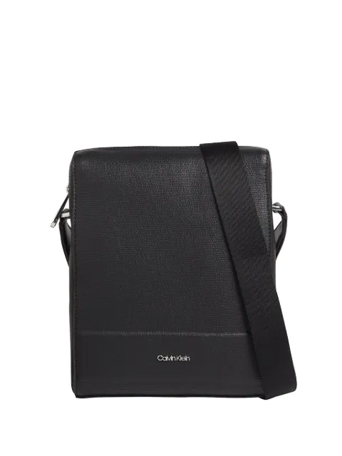 Calvin Klein textured logo-plaque messenger bag