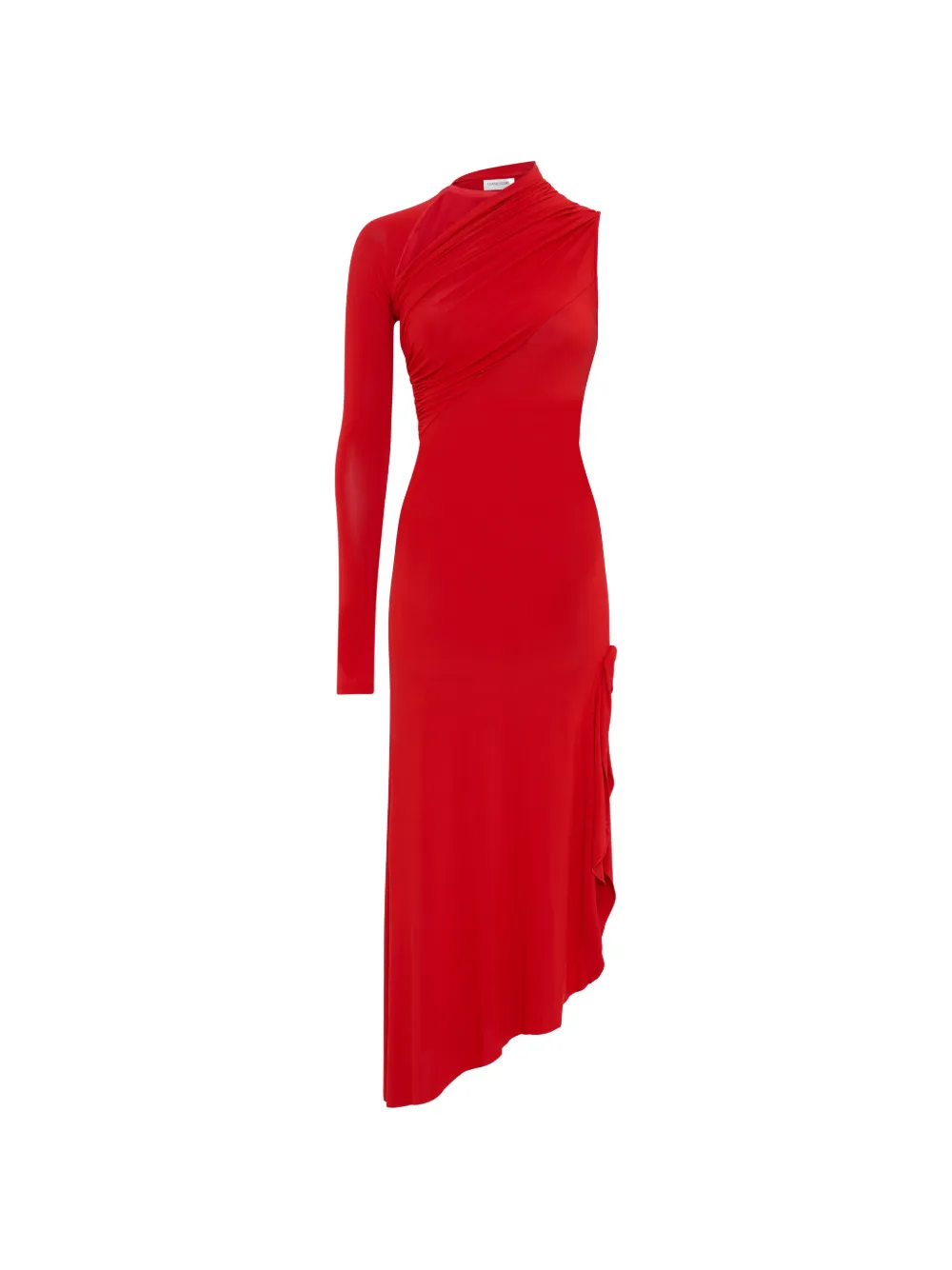 Marine Serre Asymmetrische jurk Rood