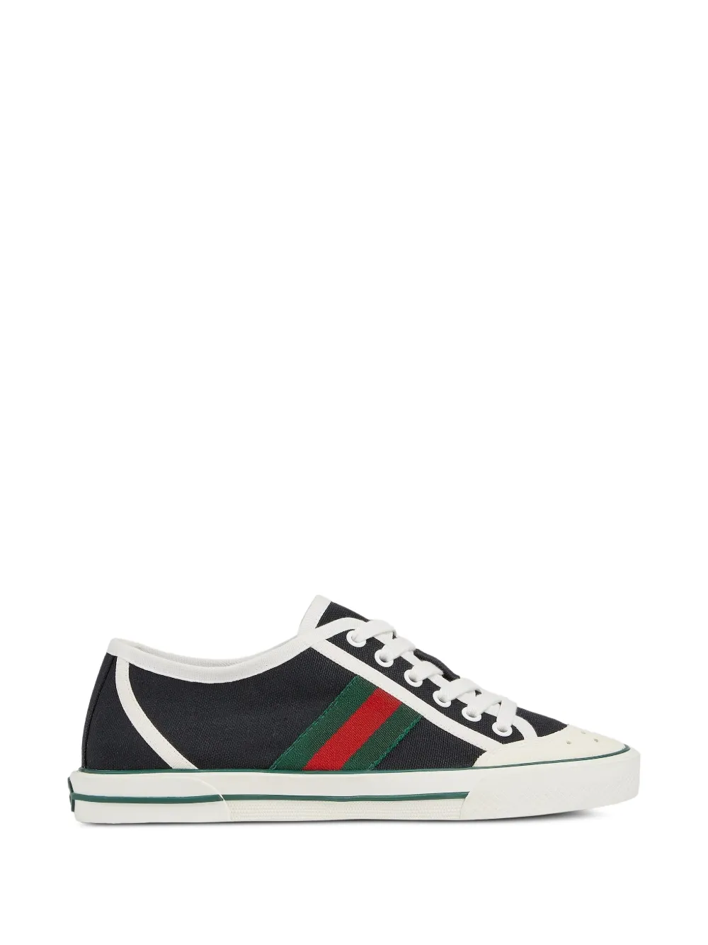 Gucci 1977 Web-stripe canvas sneakers Zwart