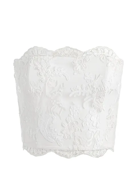 alice + olivia Ceresi floral-lace bandeau top