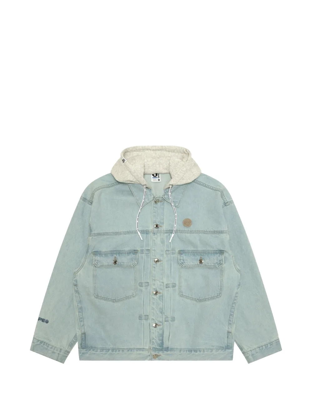 Aape By A Bathing Ape Aapenow Hooded Denim Jacket In Blue