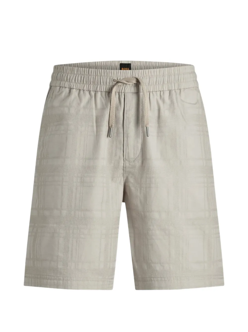 BOSS drawstring-detail checked shorts - Nude