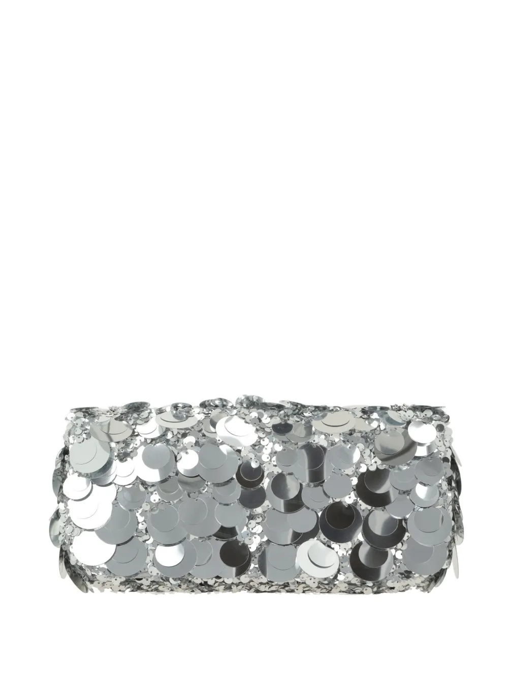 Rabanne sequin-embellished clutch bag - Argento