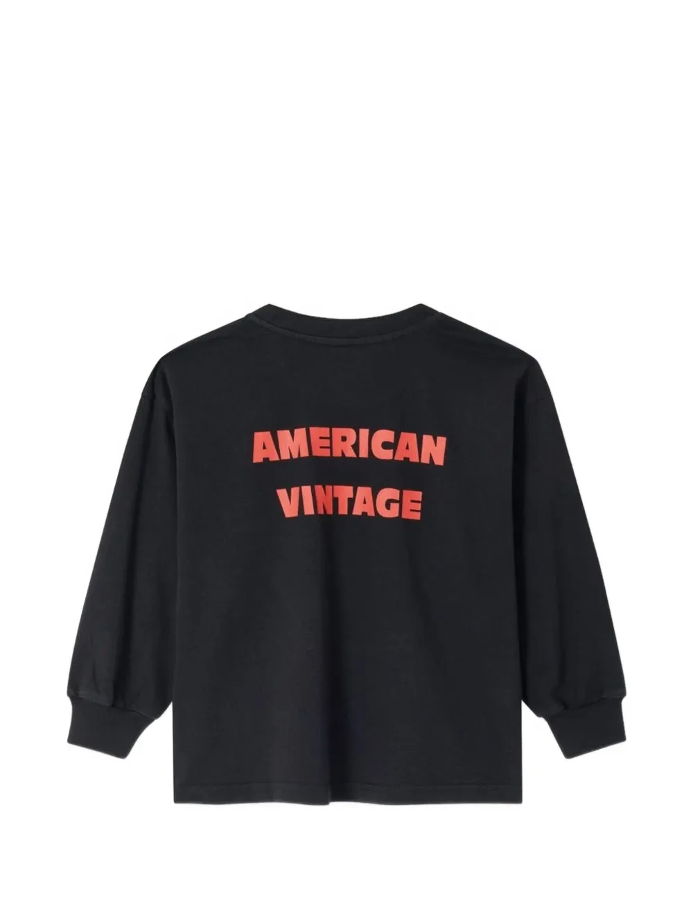 American Vintage Kids T-shirt met lange mouwen Zwart