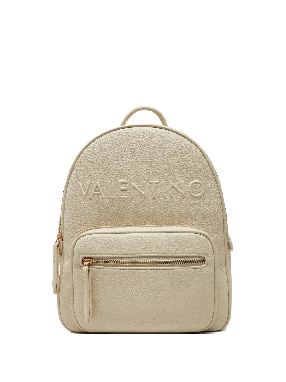 MARIO VALENTINO embossed-logo pebbled backpack - Nude