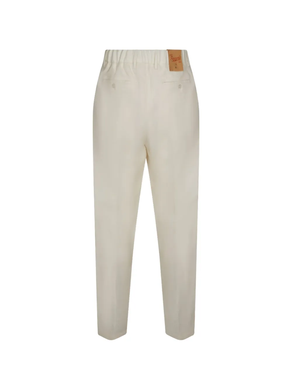 Marco Pescarolo Plooibroek met visgraatpatroon Beige