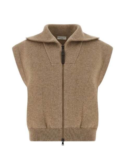 Brunello Cucinelli — zip-up sleeveless cardigan