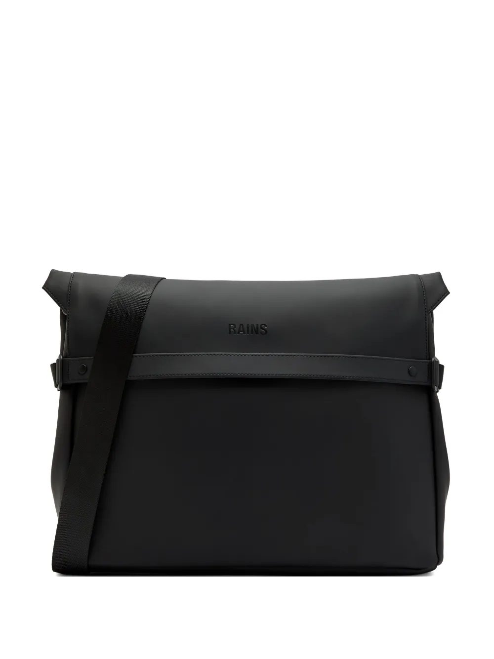 Rains OTG logo-embossed messenger bag - Nero