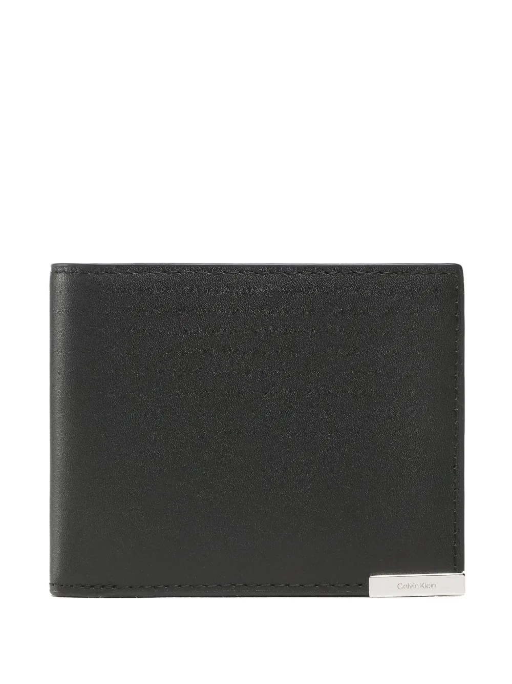 Calvin Klein logo-plaque bi-fold wallet - Nero