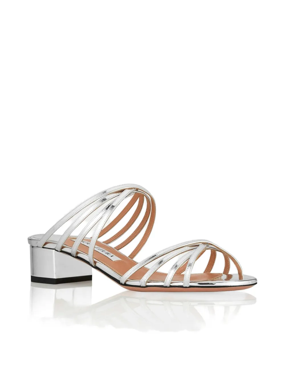 Aquazzura Tell Me multi-strap sandals Zilver