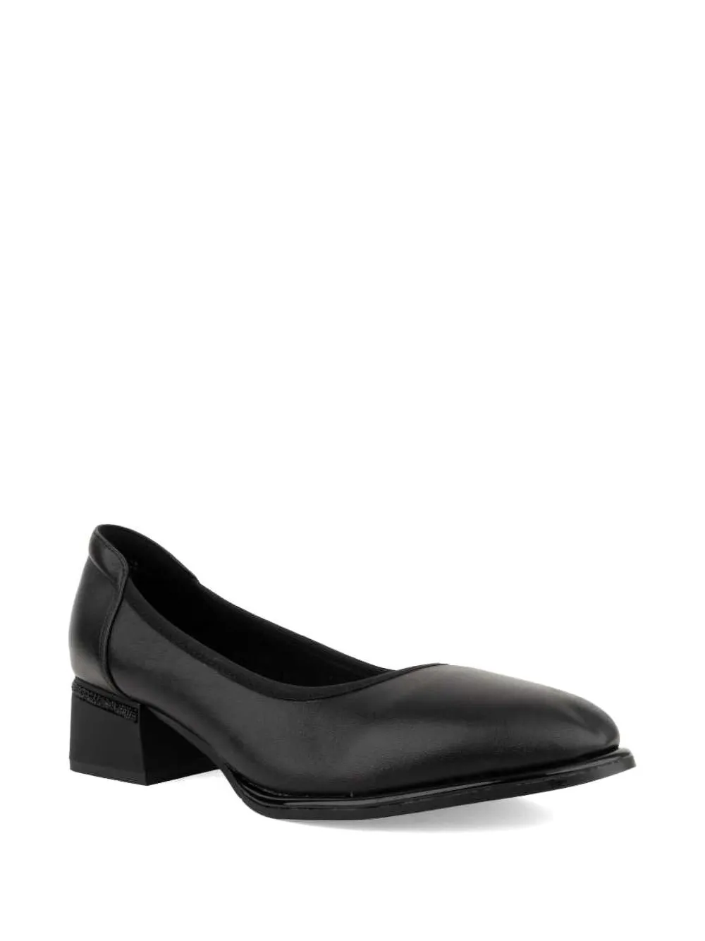 LINDA BAUMANN crystal-embellished block-heel pumps Zwart