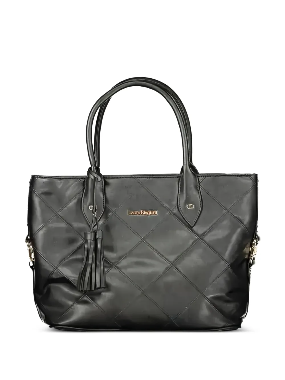 Laura Biagiotti quilted tassel-detail tote bag - Nero