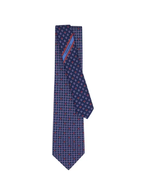 Ferragamo Gancini turtles-print silk tie