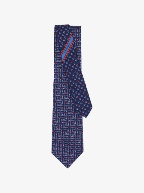 Ferragamo turtles-print silk tie