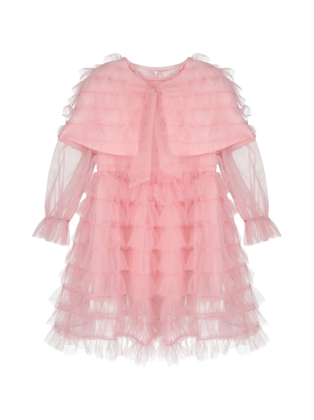 PETITE AMALIE ruffled tiered dress - Rosa