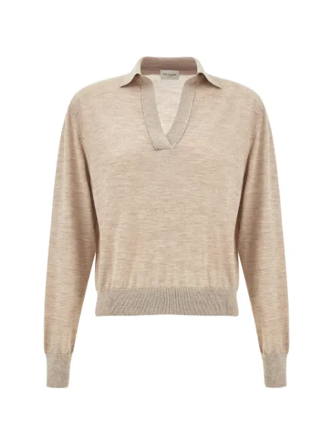 Paul & Shark V-neck knitted cashmere polo top
