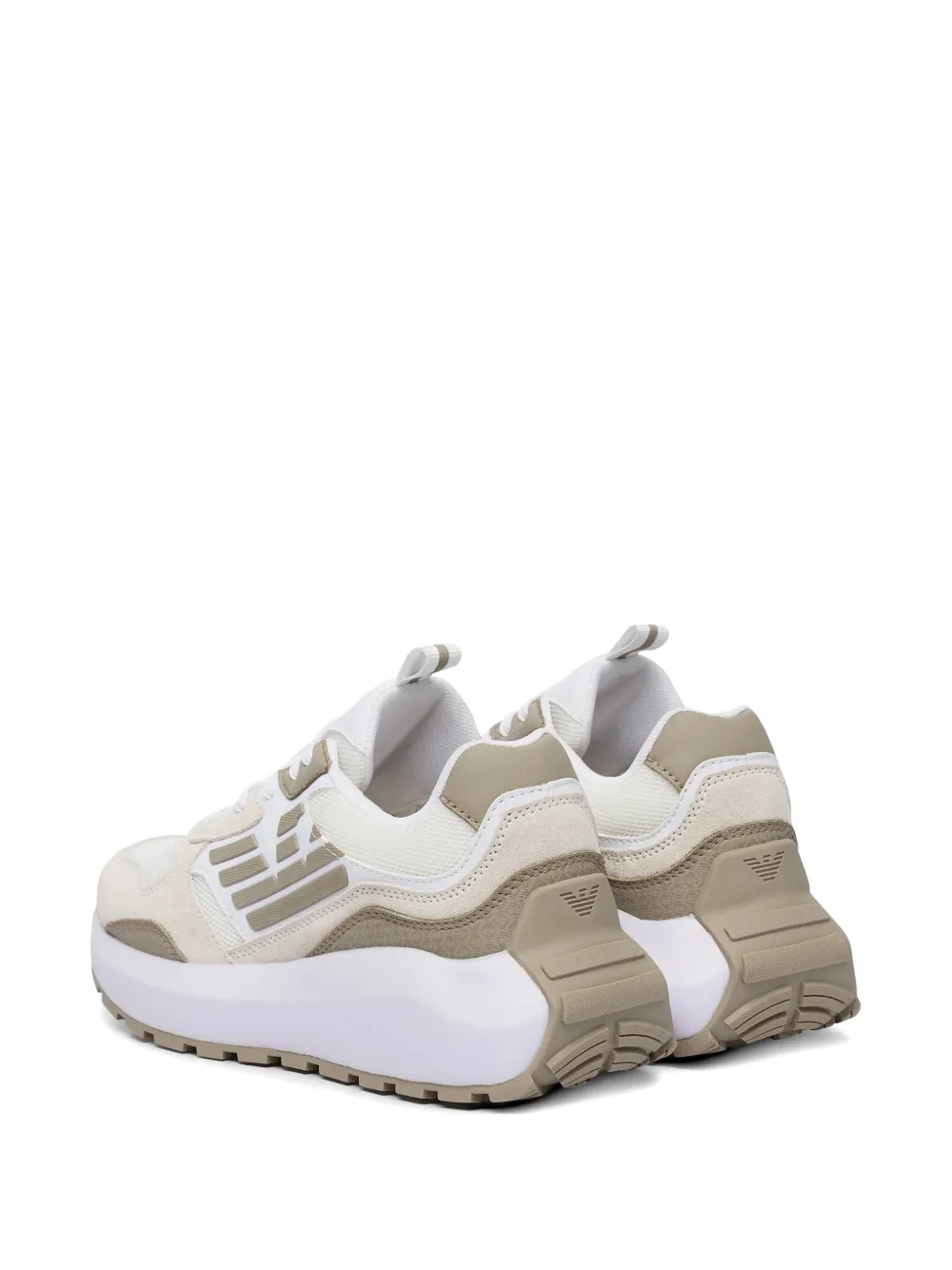 Ea7 Emporio Armani Sneakers met suède vlakken Wit