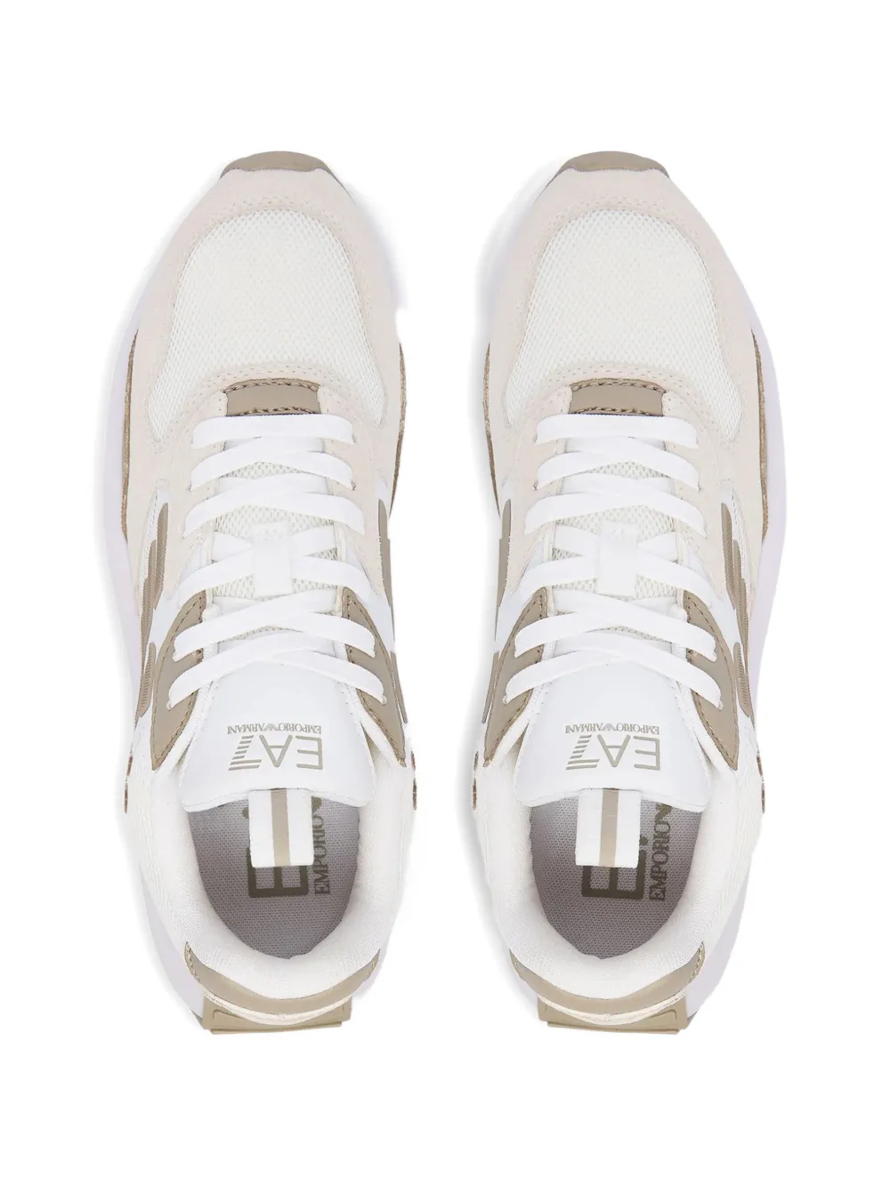 Ea7 Emporio Armani Sneakers met suède vlakken Wit