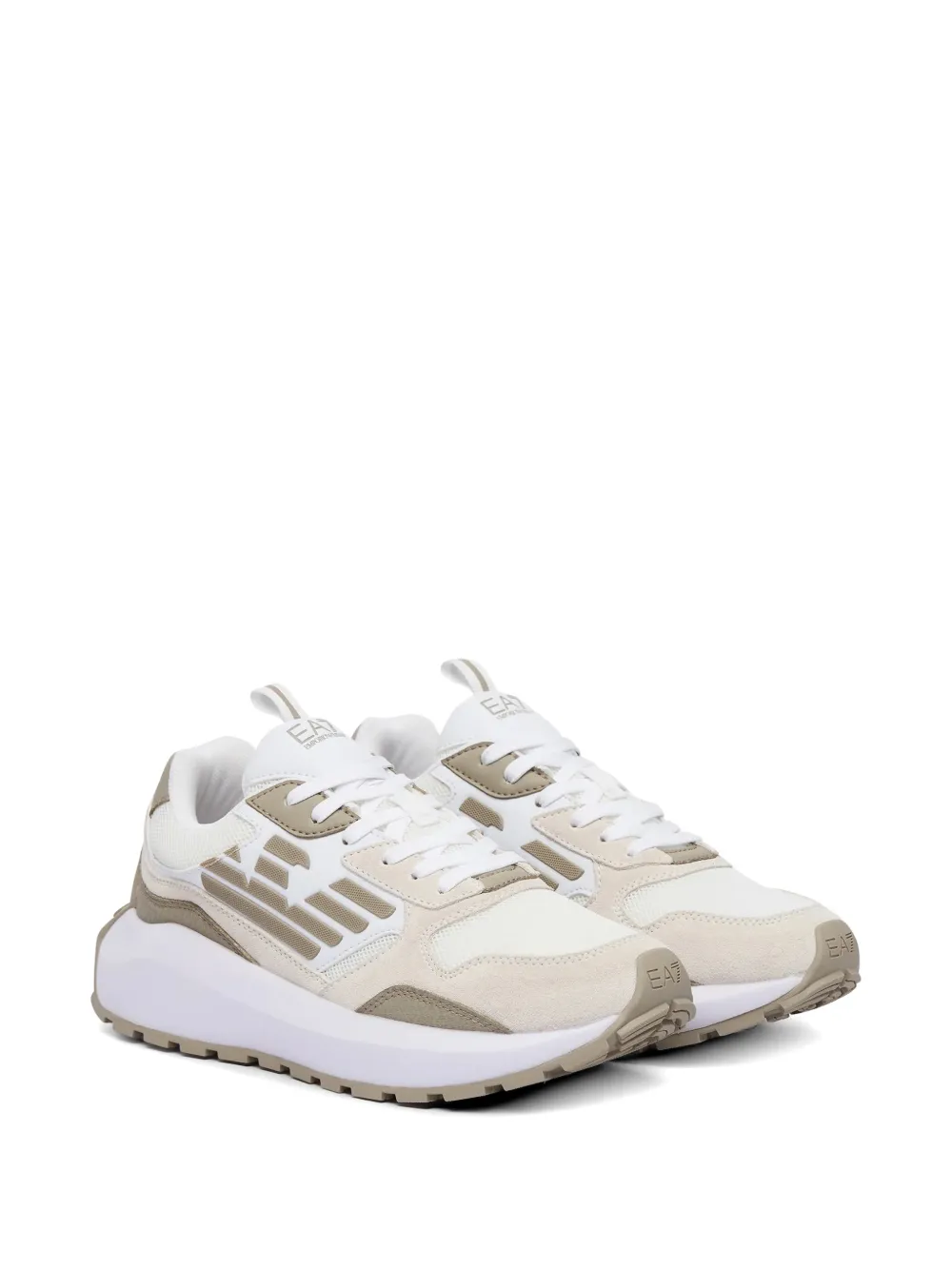 Ea7 Emporio Armani Sneakers met suède vlakken Wit