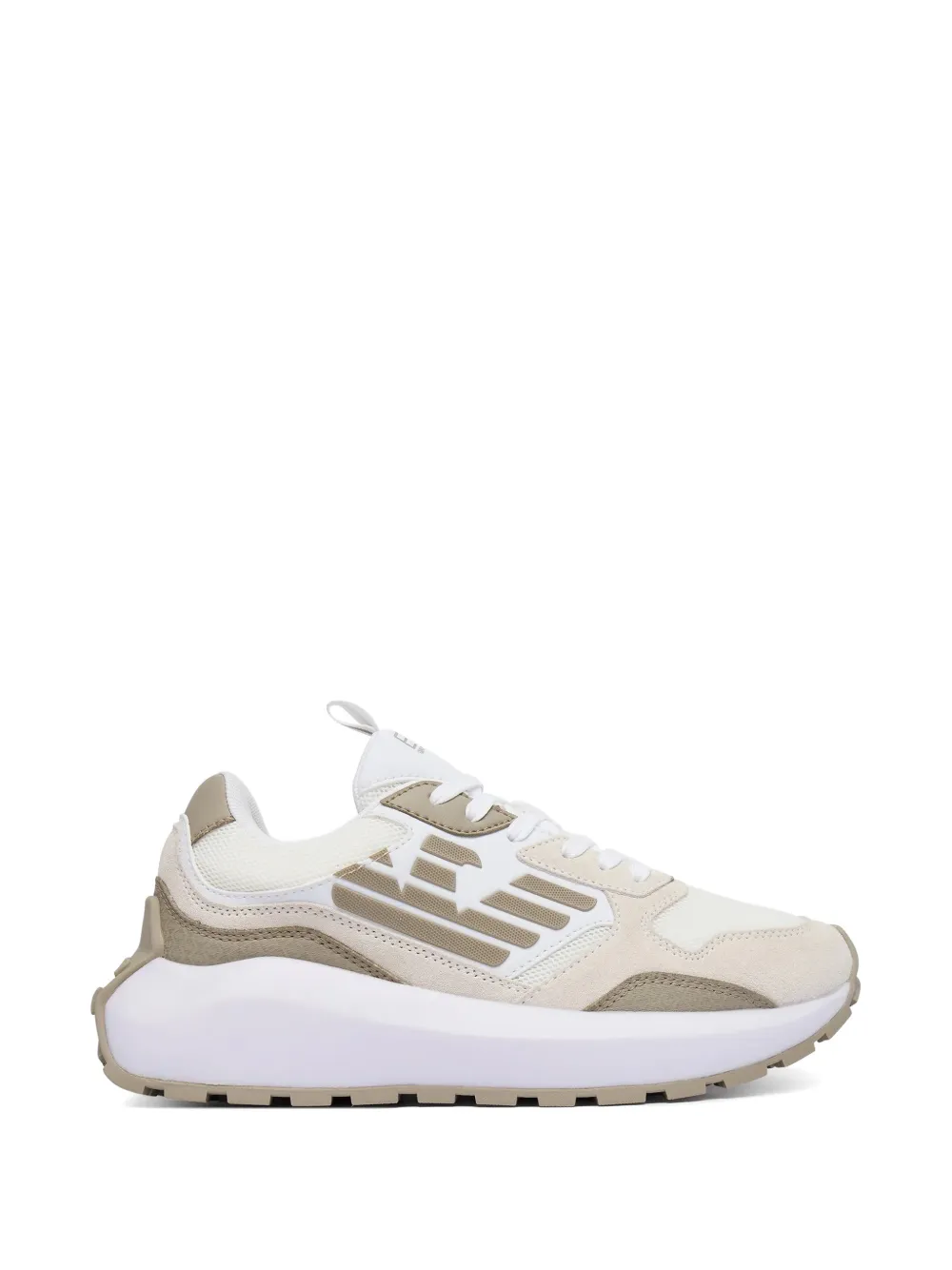 Ea7 Emporio Armani Sneakers met suède vlakken Wit