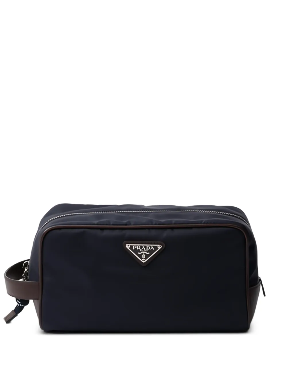 Prada Speedrock Re-Nylon leather-trim clutch bag - Blu