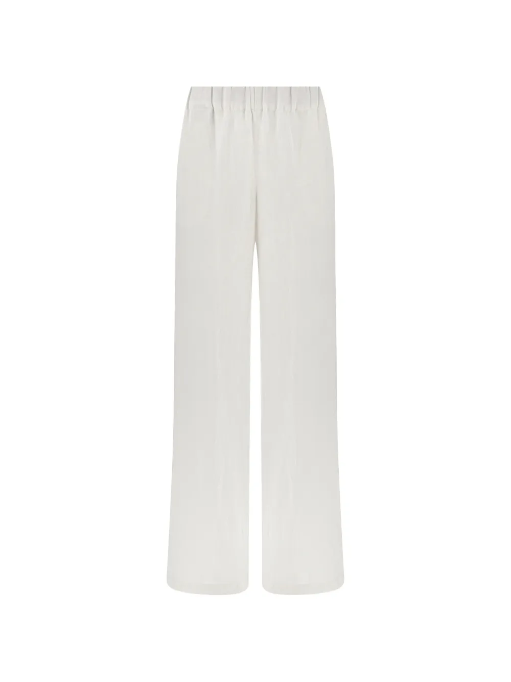 Paul & Shark elasticated-waistband linen palazzo pants - Weiß