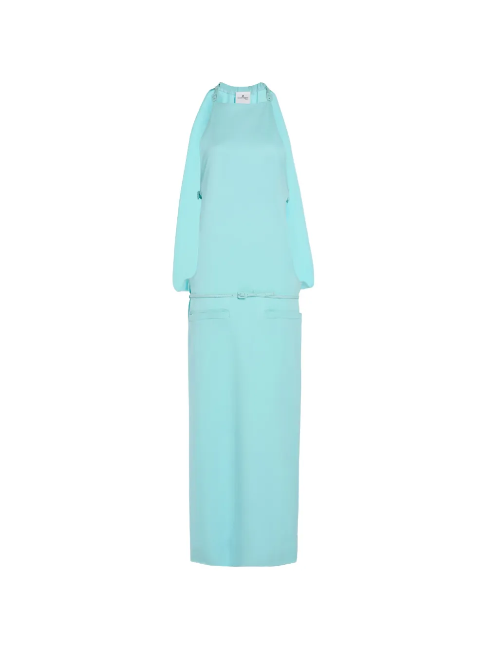 Courrèges belted cut-out maxi dress - Blu