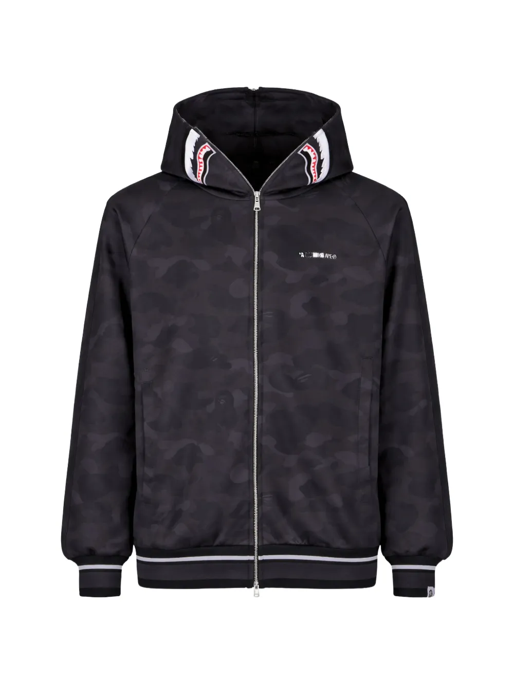 A BATHING APE® Shark camouflage-pattern hoodie - Black