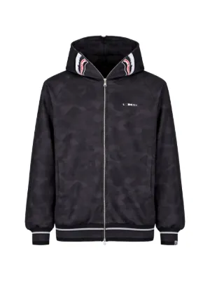 A BATHING APE® Shark MA-1 Hooded Bomber Jacket | Green | FARFETCH