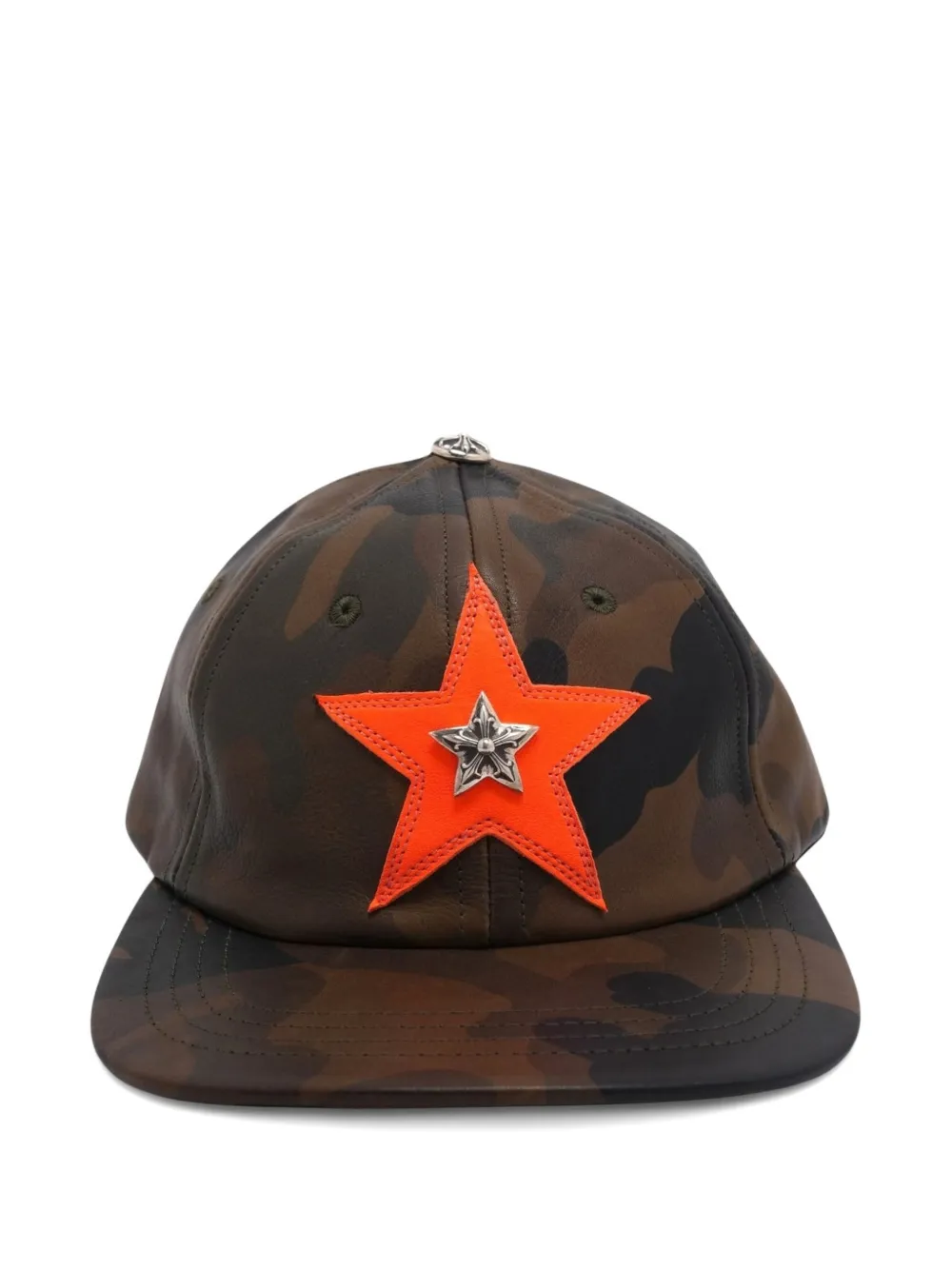 Chrome Hearts star-patch baseball cap - Braun
