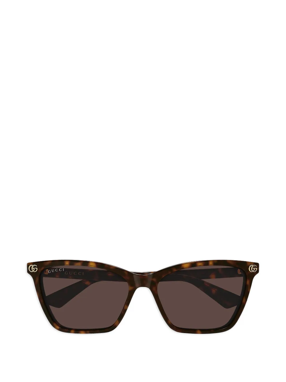 Gucci Eyewear Double G tortoiseshell-effect cat-eye sunglasses - Marrone
