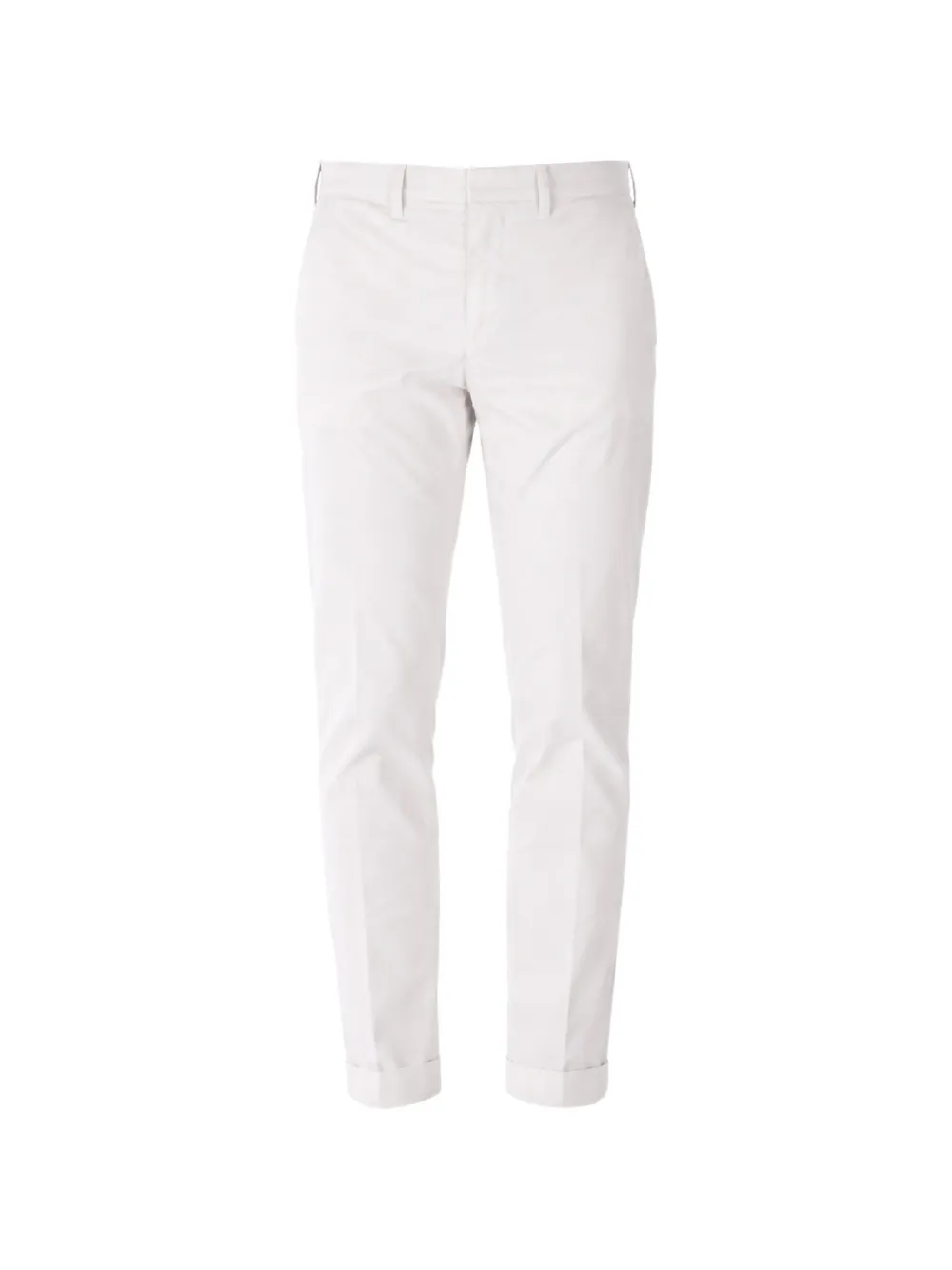 Fay pressed-crease turn-up trousers - Bianco