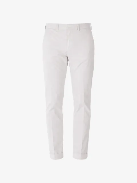 Fay pressed-crease turn-up trousers