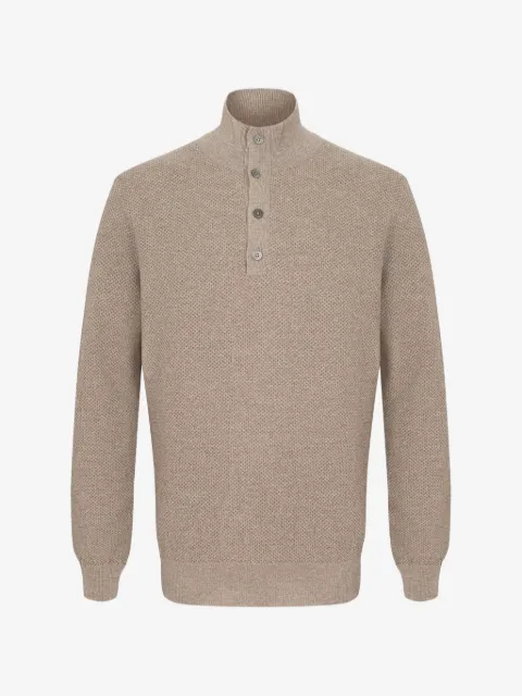 Corneliani button-up knit sweater