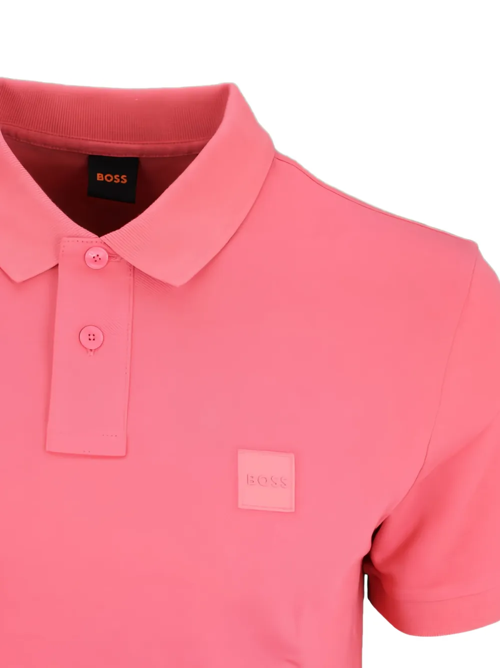 BOSS Poloshirt met logopatch Roze