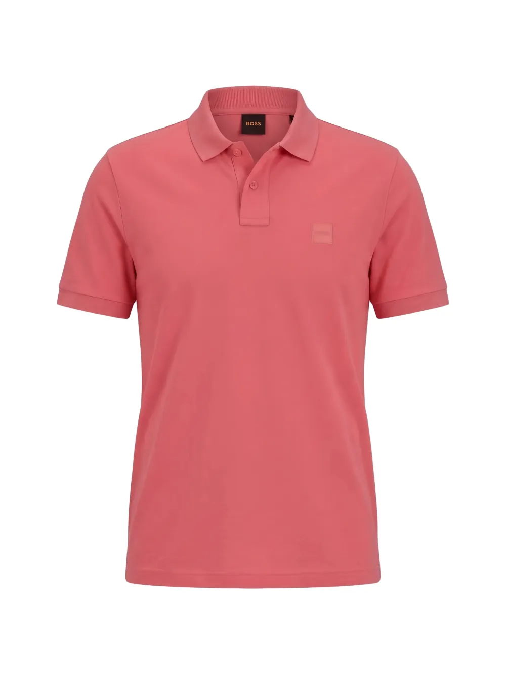 BOSS logo-patch polo shirt - Rosa