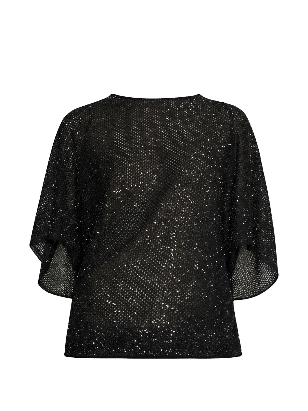 Circus Hotel sequin-embellished open-knit top - Nero