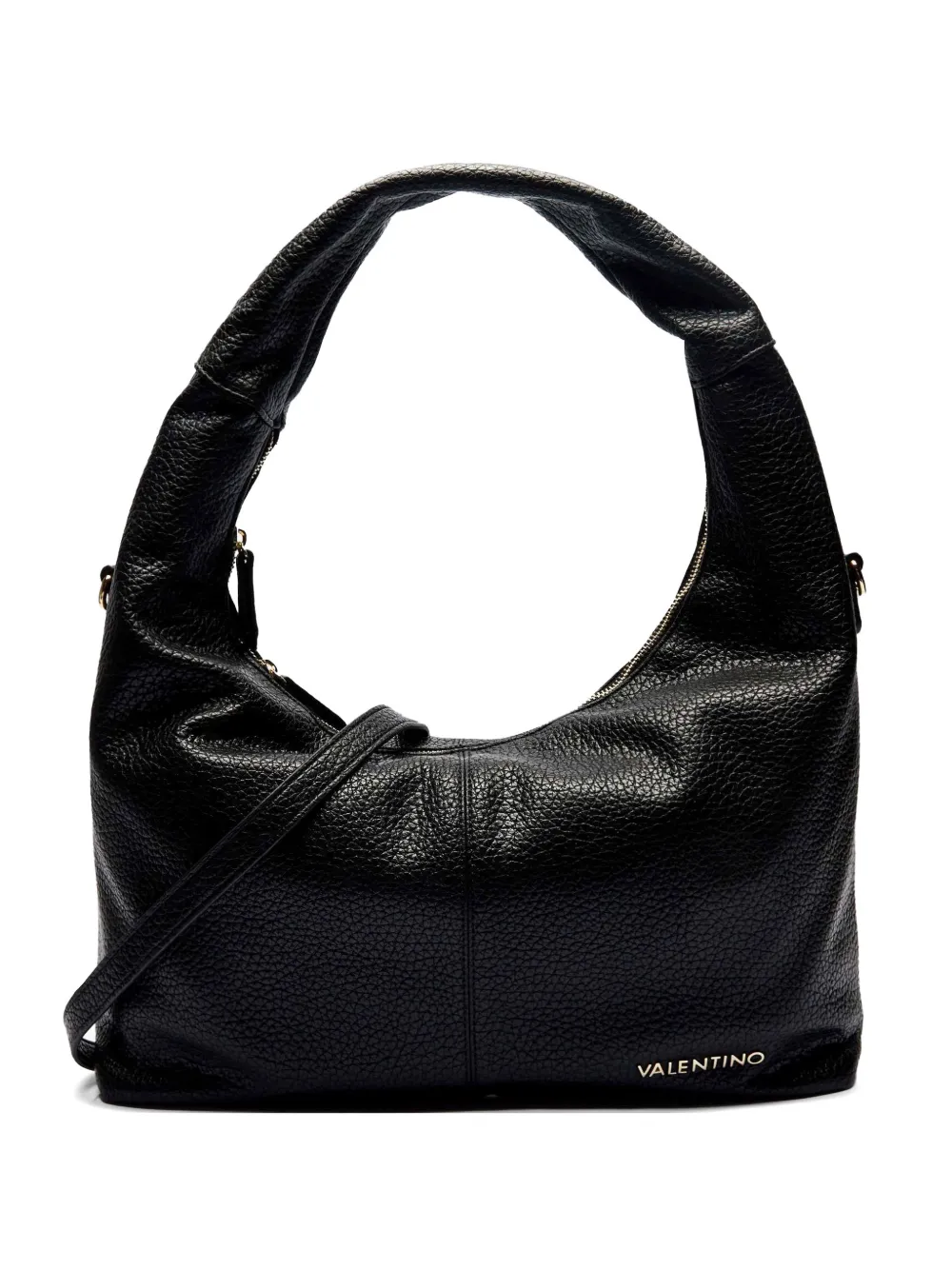 MARIO VALENTINO pebbled-texture logo-lettering tote bag - Nero
