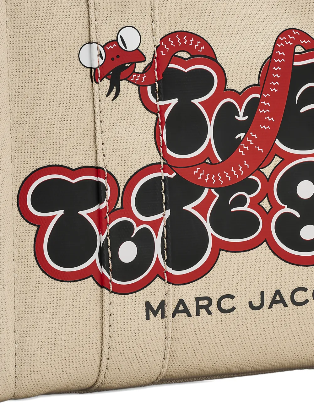 Marc Jacobs The Tote Bag shopper met slangenprint Beige